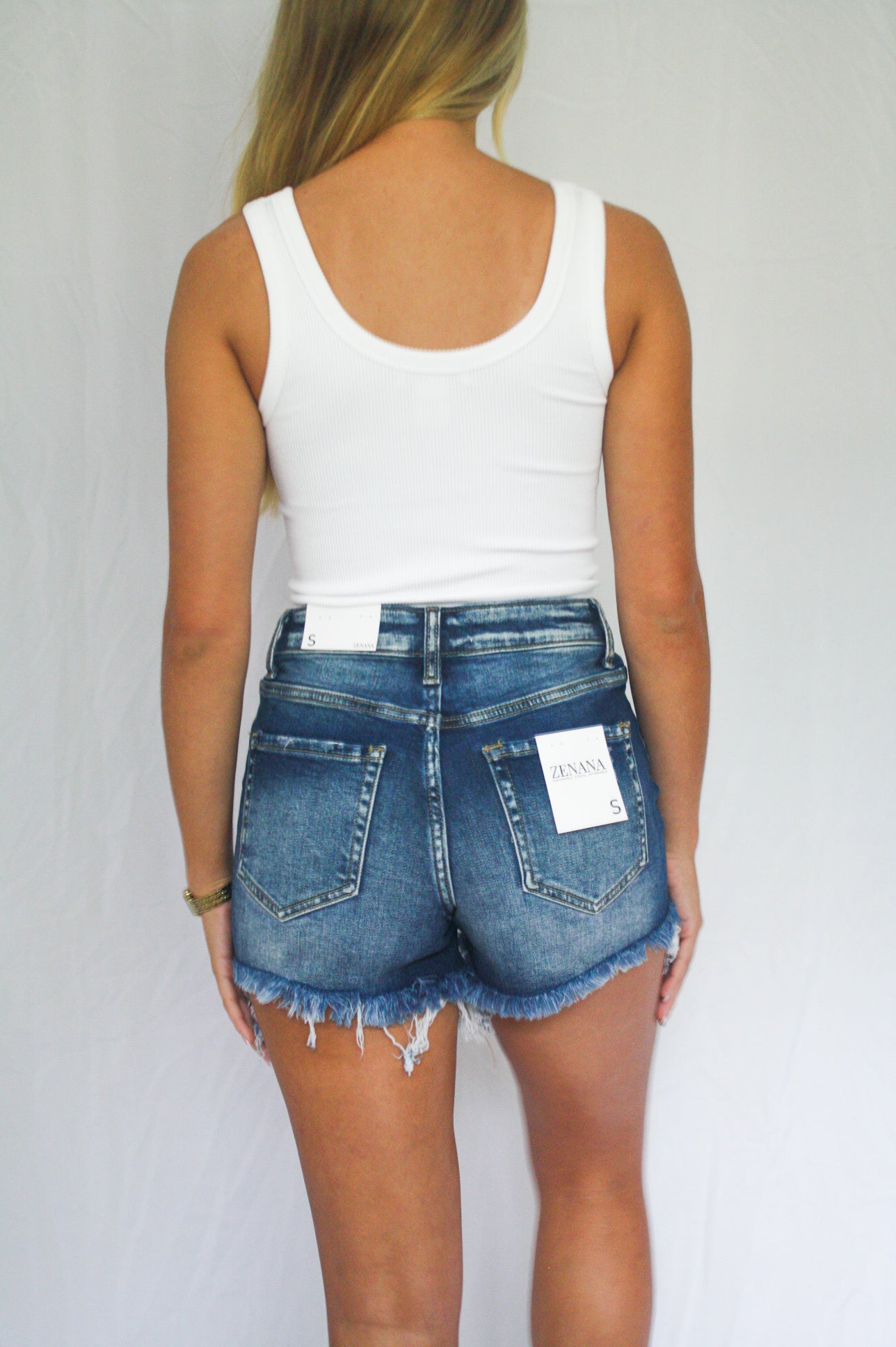 Frayed Denim Shorts