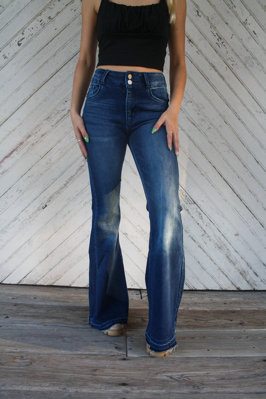 Jessica High Rise Flare Jeans