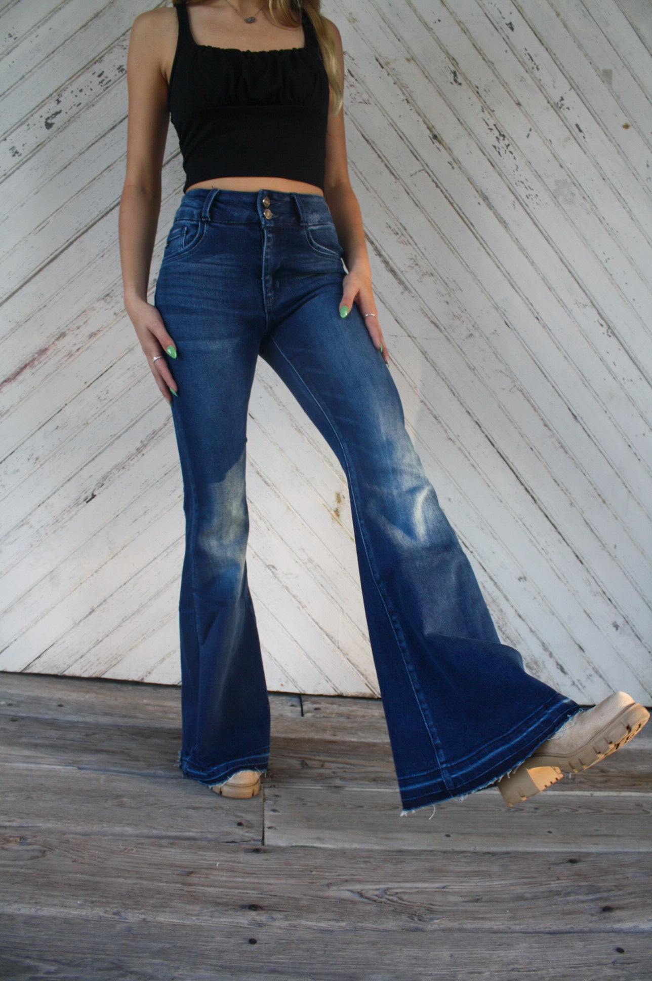 Jessica High Rise Flare Jeans