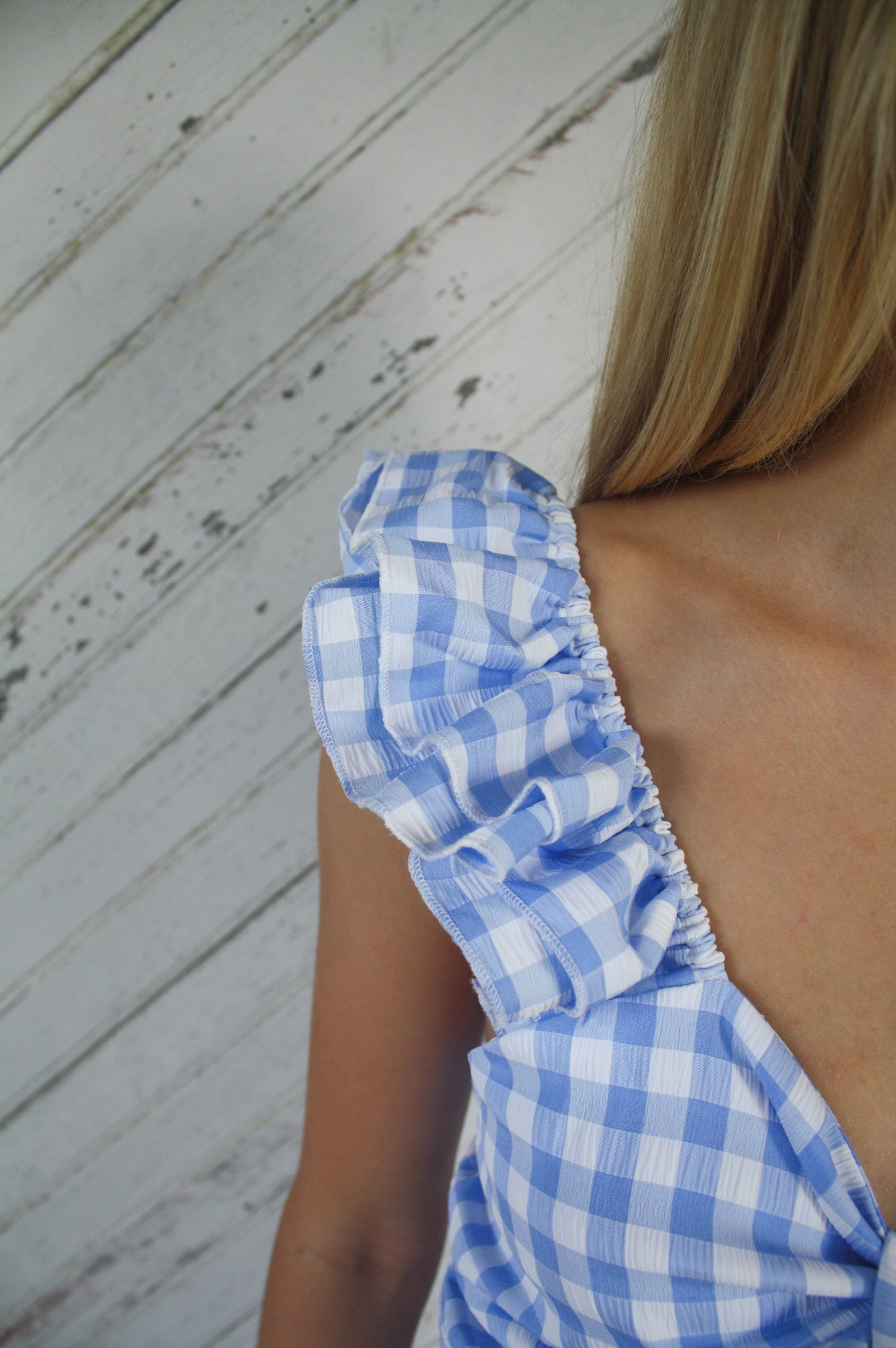 Wrap Me in Gingham Dress